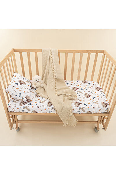 Yunikobaby Baby Duvet Cover Set - Four Layer Muslin Blanket, Pillowcase, Elas...