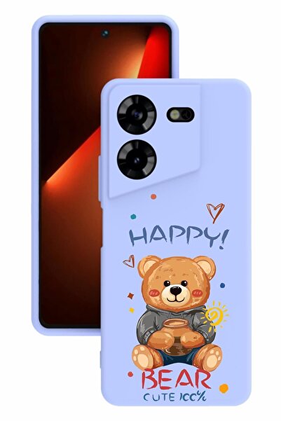 TECNO Pova 5 Printed and Camera Protected Lilac Color Silicone Case