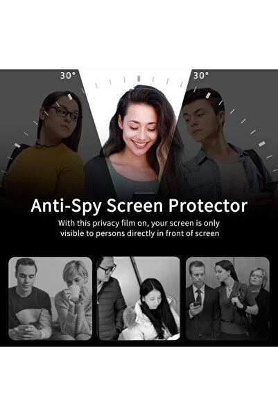 m.tk moveteck Samsung Galaxy S23 Ultra Uyumlu Oval Kenarlı Kavisli Privacy Hayalet Nano Tam Kaplar Ensek Cam