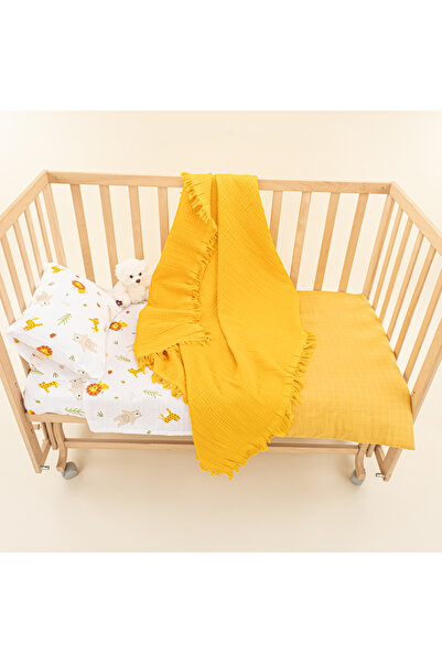 Yunikobaby طقم غطاء لحاف موسلين للأطفال (غطاء لحاف، كيس وسادة، ملاءة مطاطية، ...