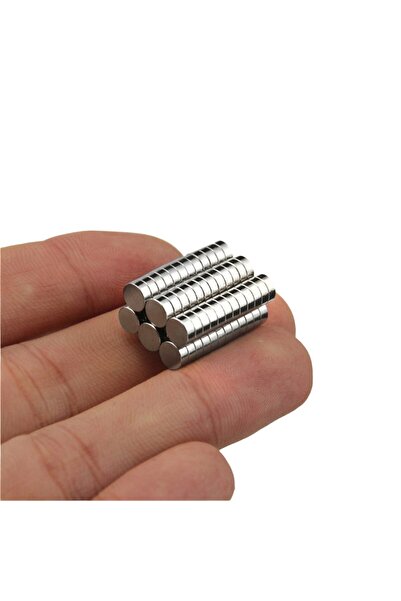 Dünya Magnet 10 Adet - Yuvarlak Neodyum Mıknatıs, 5x2 Mm, Güçlü Magnet, N35 Kalite
