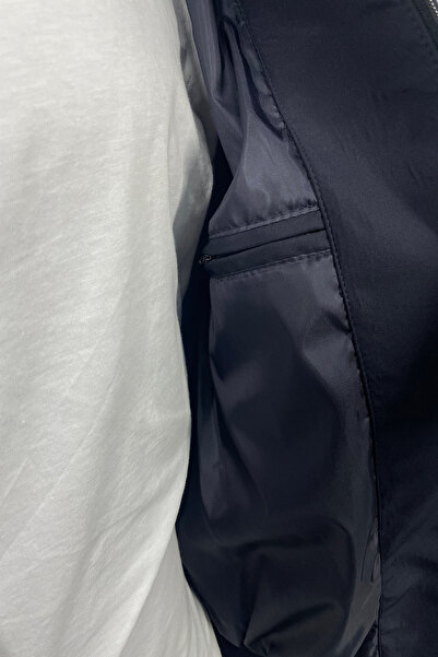 Sadık Collection Men's College Collar Seasonal Spring Coat with Sleeves and Elastic Bottoms 1610