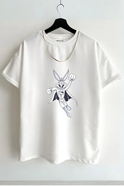 Khione Unisex dizajn Super Bugs Bunny Štampano Oversize kroj kratki rukav 100...