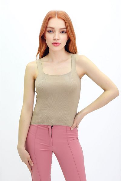 ÇILDIR ÖRME square collar knitwear athlete