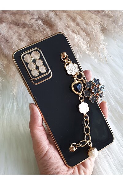 Aksesuarda Moda İNFİNİX NOTE 10 PRO UYUMLU ÇİÇEKLİ TAŞLI LAZER KESİM PARLAK K...