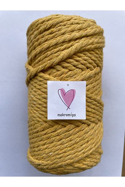 Makromİps MACROME 3 SPRINGED ROPE 250 gr(+-10) 3-3.5 mm DECORATION HOBBY BOHEM PACKAGE KNITTED ROPE BAG ROPE