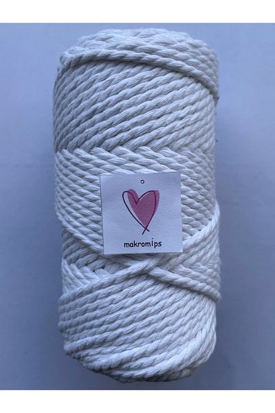 Makromİps MACROME 3 SPRINGED ROPE 250 gr(+-10) 3-3.5 mm DECORATION HOBBY BOHEM PACKAGE KNITTED ROPE BAG ROPE