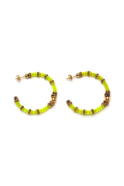 Mon Reve Mitos Yellow Hoop Earrings