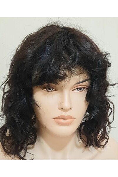 İsmet peruk Az Dalgalı Gerçek Saç Peruk 243242
