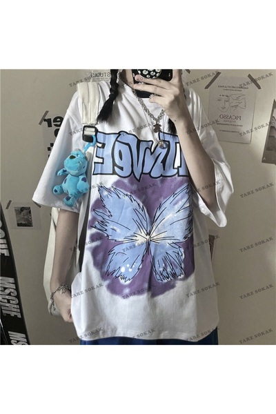 Adrift Tricou Y2K unisex Harajuka Anime Retro Kawai Kuromi Cod Rertr Tarzsoka...