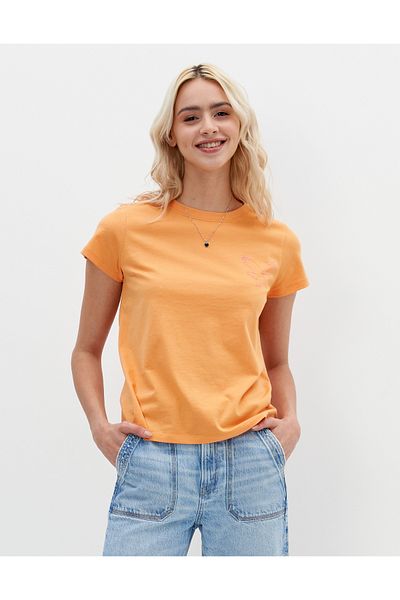 AMERICAN EAGLE تي شيرت أزرق للنساء/الفتيات U-0300-8743