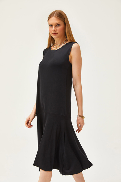 Olalook Dámské křišťálové pletené šaty s černou sukní ELB-19002106