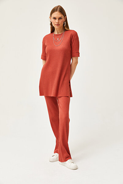 Olalook Women's Tile Short Sleeve Lower Top Lycra Suit TKM-19000191