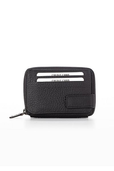 Niki Leather Унисекс портфейл с цип от кожа Arya Vintage