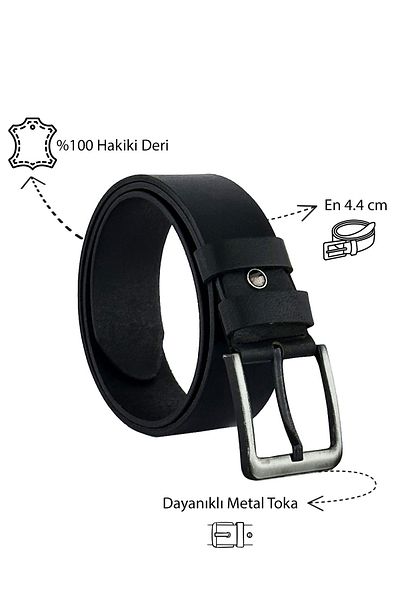 louisiana polo Ανδρική αθλητική ζώνη Trend Γνήσιο Δερμάτινο 4,5cm Μαύρη 0160