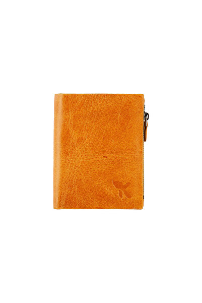 Karalı Deri Hakiki Deri Erkek Cüzdan Crazy Hardal C257-05