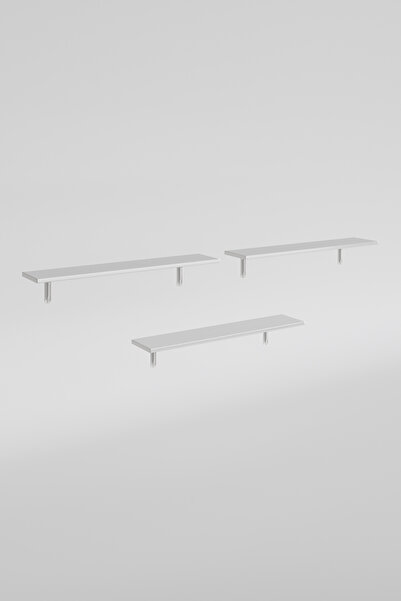 Kenzlife Petek Üstü Raf Dresuar Golden Boy Byz 080*24 Üçlü Kitaplık Duvar Rafı 080 Cm Uzunluk