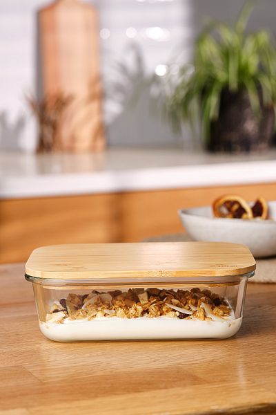Emsan 1050 ml Natural Borosilicate Storage Container
