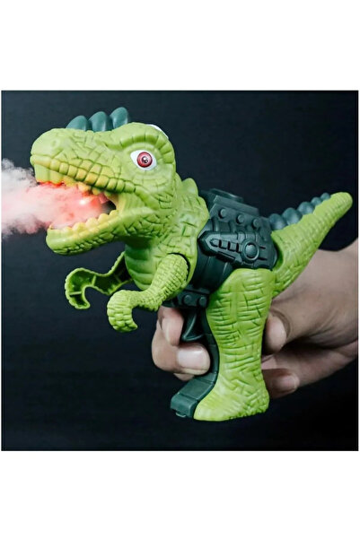 Vardem Toy Dinosaur Gun with Lights and Sounds - Steam-Spraying Steaming Roaring Green Dinosaur Gun