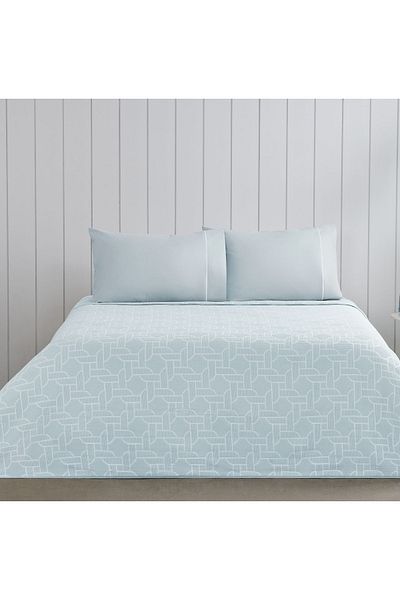 Taç Set Jacquard Pique Callie Blue Double