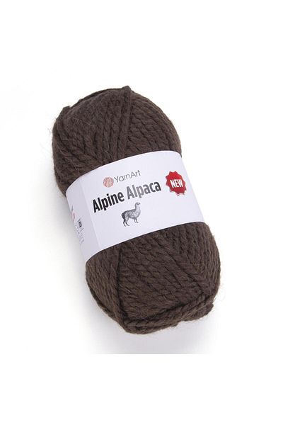 Yarnart ALPINE ALPACA NEW - ΠΛΕΚΤΟ ΣΤΟ ΧΕΡΙ ΚΛΩΣΤΗ ΣΚΟΥΡΟ ΚΑΦΕ-1431