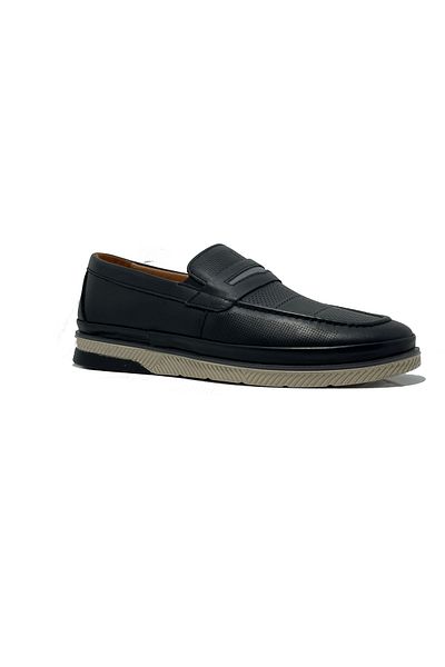 Slope 3581 Black Genuine Leather Casual Men's Shoes