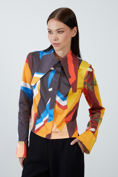 GİZİA Çok Renkli Yaka Detaylı Gömlek