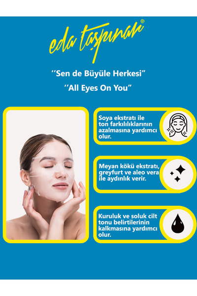 Eda Taşpınar Aydınlatıcı Maske Nemlendirici Pürüzsüz Cilt Parlak Görünüm (EGY0012)