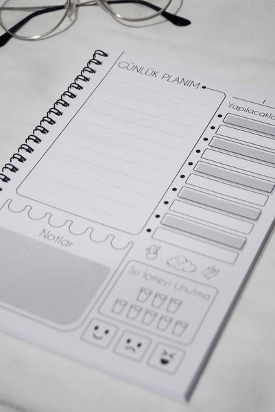 markcat Cat Design Daily Planner - 90 Pages - Undated Agenda (A5) Undated Planning Notebook