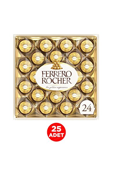Ferrero Rocher Çikolata Truffle Hediye Çikolata Dekorlu Özel Seri Çikolata T24 300 Gr 25'li Set