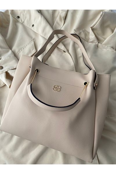 Zeynep Ceyda Koçak Geanta de mana si umar de dama Bagg Cream Lacoste Leather