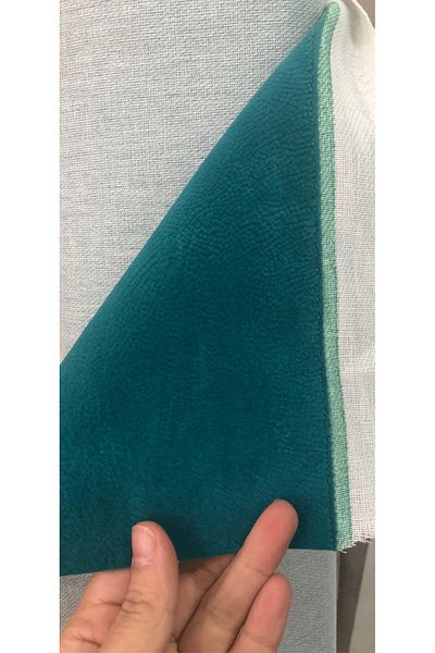 turkanlarhome NUBUCK FLOORED FABRIC (SEAT, CHAIR, PUFF HOBBY FOR USED) TURQUOISE COLOR