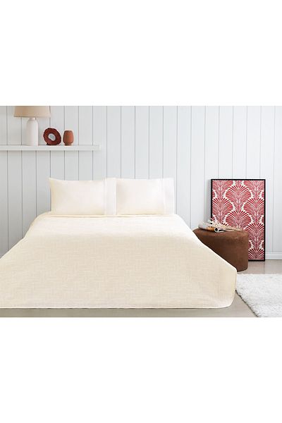 Taç Jacquard Pique Set Callie Ecru Single