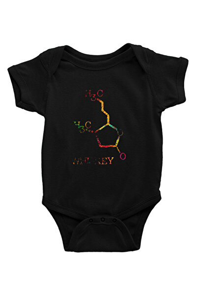 Darkhane Whiskey Molecule Black Unisex Baby Bodysuit - Zıbın