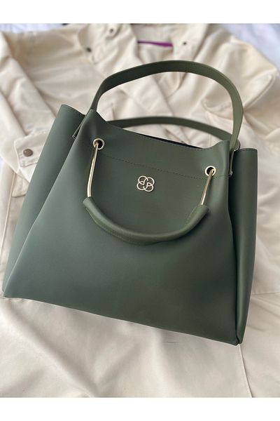 Zeynep Ceyda Koçak Geantă de umăr verde pentru femei - Geantă din piele Lacoste