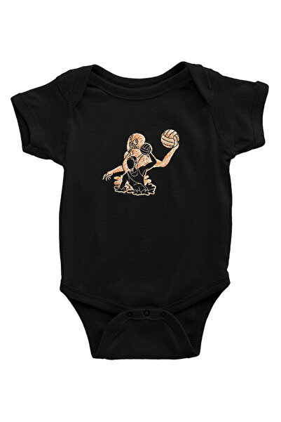 Darkhane Water Ball Black Unisex Baby Bodysuit - Zıbın