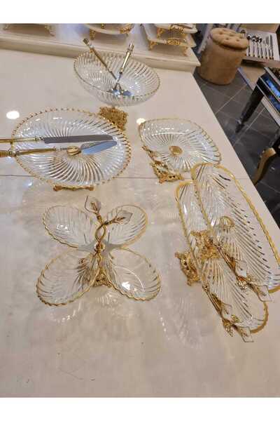 BULUTHOMEAKSESUAR مجموعة عرض زجاجية جالا مكونة من 6 قطع