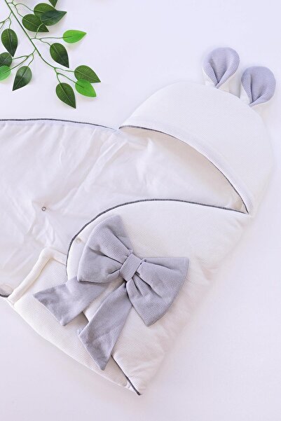 Sitilin Girl Erke Baby Ecru Luxury Baby Swaddle STL6553