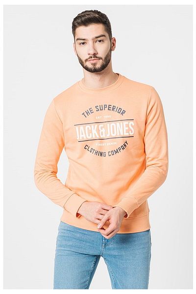 Jack & Jones Jack Jones 12201404   Front Est.1990 Imprimat Sweat - Portocaliu - M - St05084-orange-m