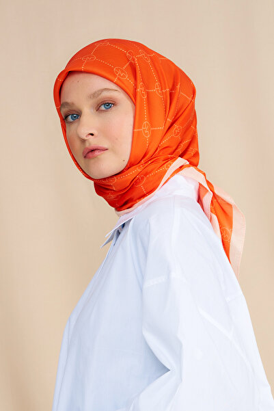 Modakaşmir Мк Баклава Памук Шарф Оранж