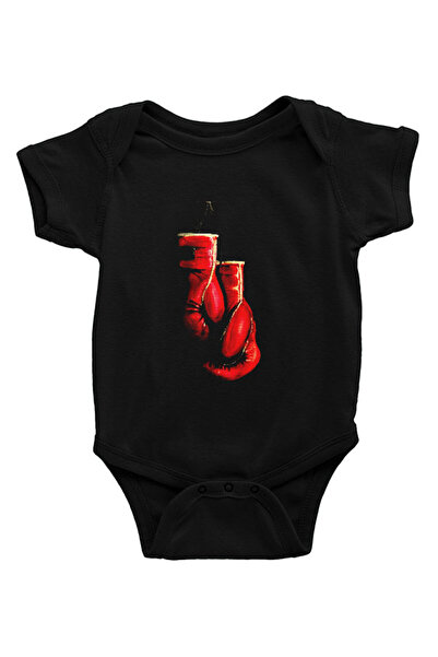 Darkhane Kick Boks Eldivenleri Siyah Unisex Bebek Body - Zıbın