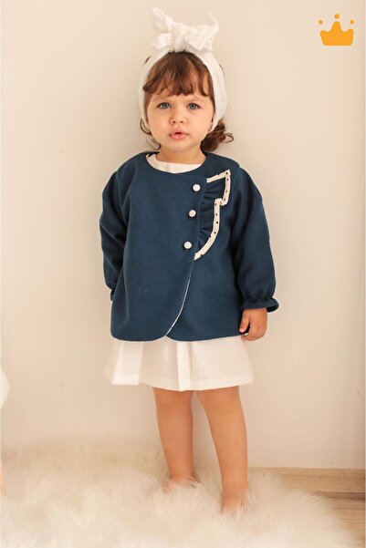 Babyhola Şık Bayramlık Kız Çocuk Ceket Elbise 2'li Takım 2323