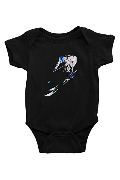 Darkhane Kayak Black Unisex Baby Bodysuit - Zıbın