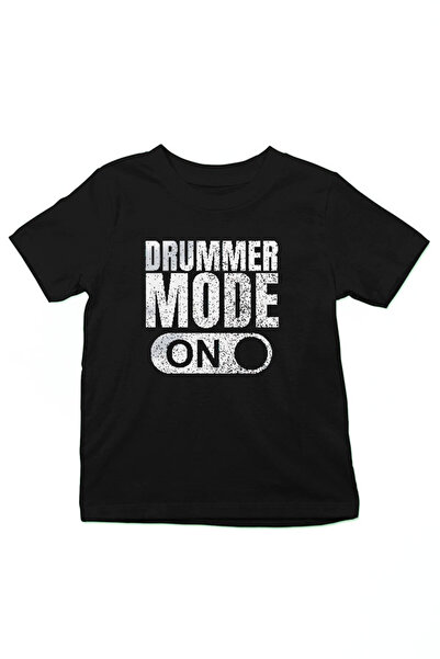 Darkhane تي شيرت للأطفال من الجنسين باللون الأسود الفاتح من Drum Mode