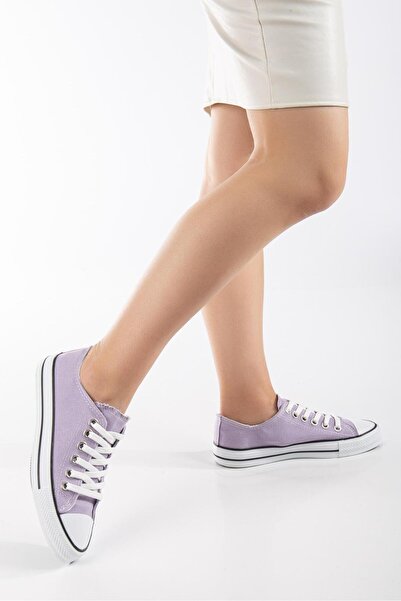 BY İMİS SHOES Unisex Kısa Lila Keten Sneaker