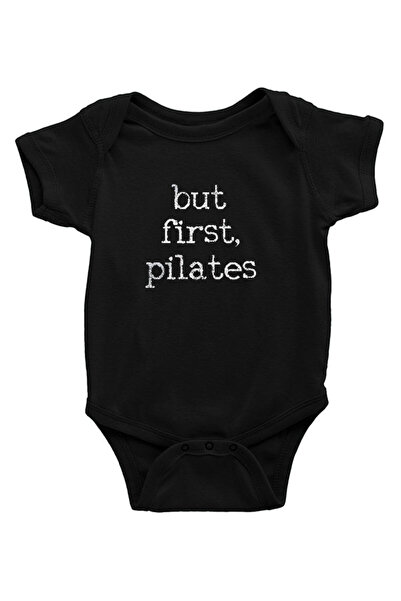 Darkhane Pilates Black Unisex Baby Bodysuit - Zıbın