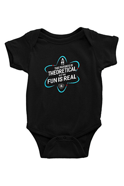 Darkhane Physics Theoretical Black Unisex Baby Body - Zıbın