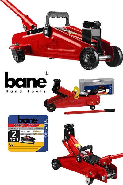 BANE 2 Ton Arabalı Tekerlekli Hidrolik Timsah Kriko Taşıma Çantalı 4 Yıl Gara...