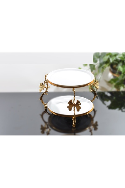 BULUTHOMEAKSESUAR فراشة تقديم بورسلان طبقتين 28 سم