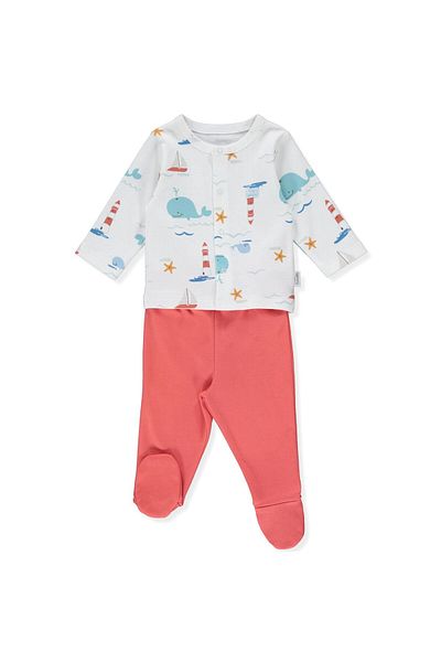 Bebetto Baby Boy Pajama Set Ecru F1296